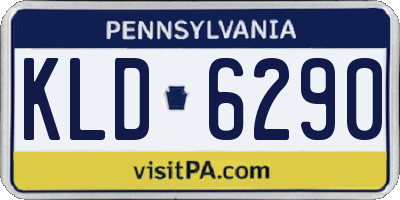 PA license plate KLD6290