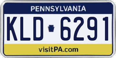 PA license plate KLD6291