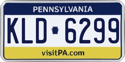 PA license plate KLD6299