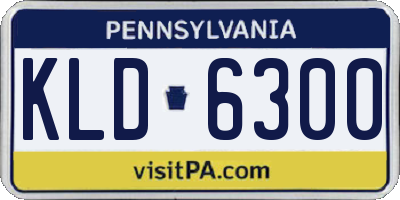 PA license plate KLD6300