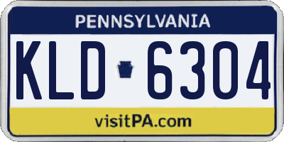 PA license plate KLD6304