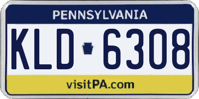 PA license plate KLD6308