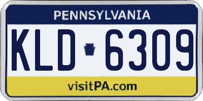 PA license plate KLD6309