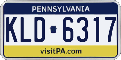 PA license plate KLD6317