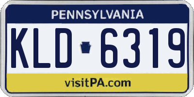 PA license plate KLD6319