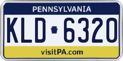 PA license plate KLD6320