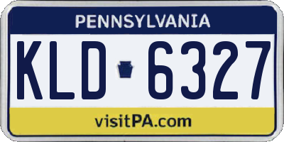 PA license plate KLD6327