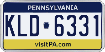 PA license plate KLD6331
