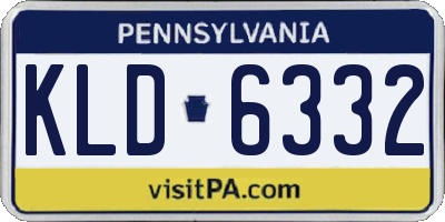 PA license plate KLD6332