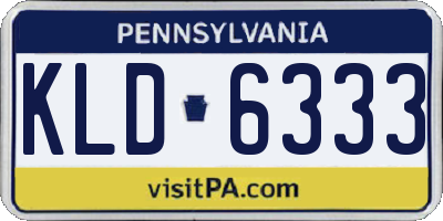 PA license plate KLD6333