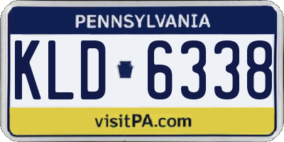 PA license plate KLD6338