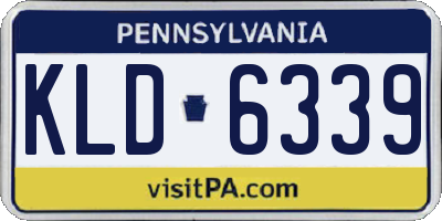 PA license plate KLD6339