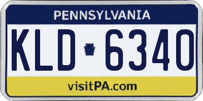 PA license plate KLD6340