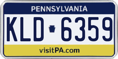 PA license plate KLD6359