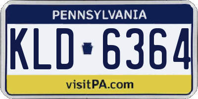 PA license plate KLD6364