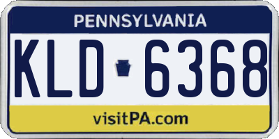 PA license plate KLD6368