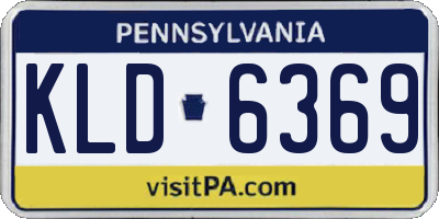 PA license plate KLD6369