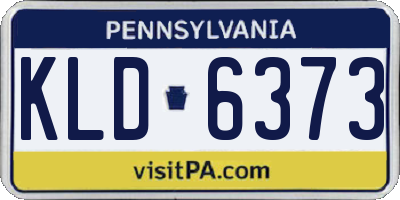 PA license plate KLD6373