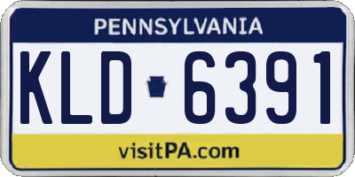PA license plate KLD6391