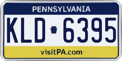 PA license plate KLD6395