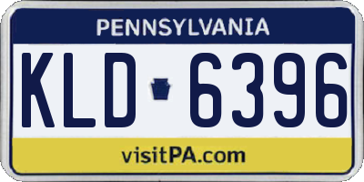 PA license plate KLD6396
