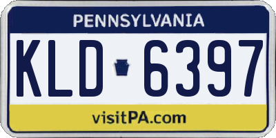 PA license plate KLD6397