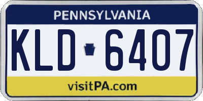 PA license plate KLD6407