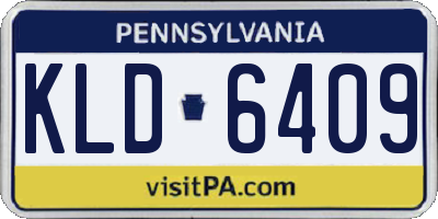 PA license plate KLD6409