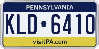 PA license plate KLD6410