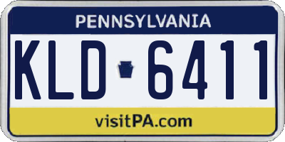 PA license plate KLD6411