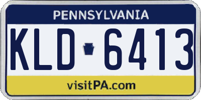 PA license plate KLD6413
