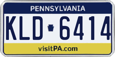 PA license plate KLD6414