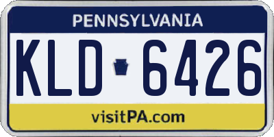 PA license plate KLD6426