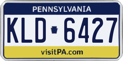 PA license plate KLD6427