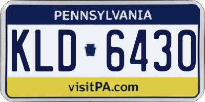 PA license plate KLD6430