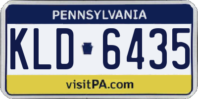 PA license plate KLD6435