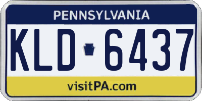 PA license plate KLD6437