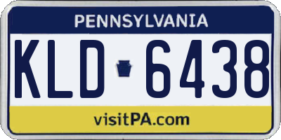 PA license plate KLD6438