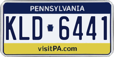 PA license plate KLD6441