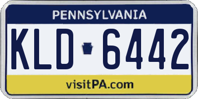 PA license plate KLD6442