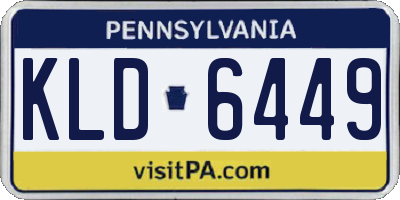 PA license plate KLD6449