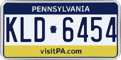 PA license plate KLD6454