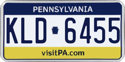 PA license plate KLD6455