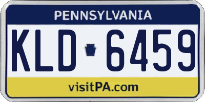 PA license plate KLD6459