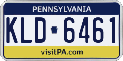 PA license plate KLD6461