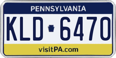 PA license plate KLD6470