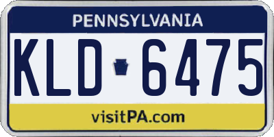 PA license plate KLD6475
