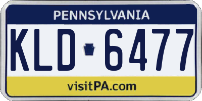 PA license plate KLD6477