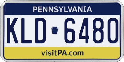 PA license plate KLD6480