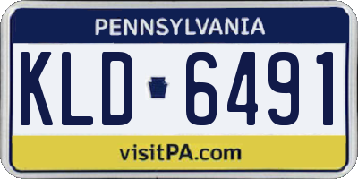 PA license plate KLD6491